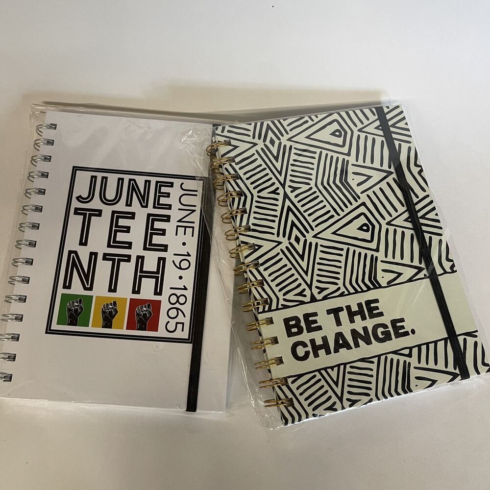 2 Black Lives Matter, 6x8” Notebooks 100 Pages, Abstract patterns White &‎ Black